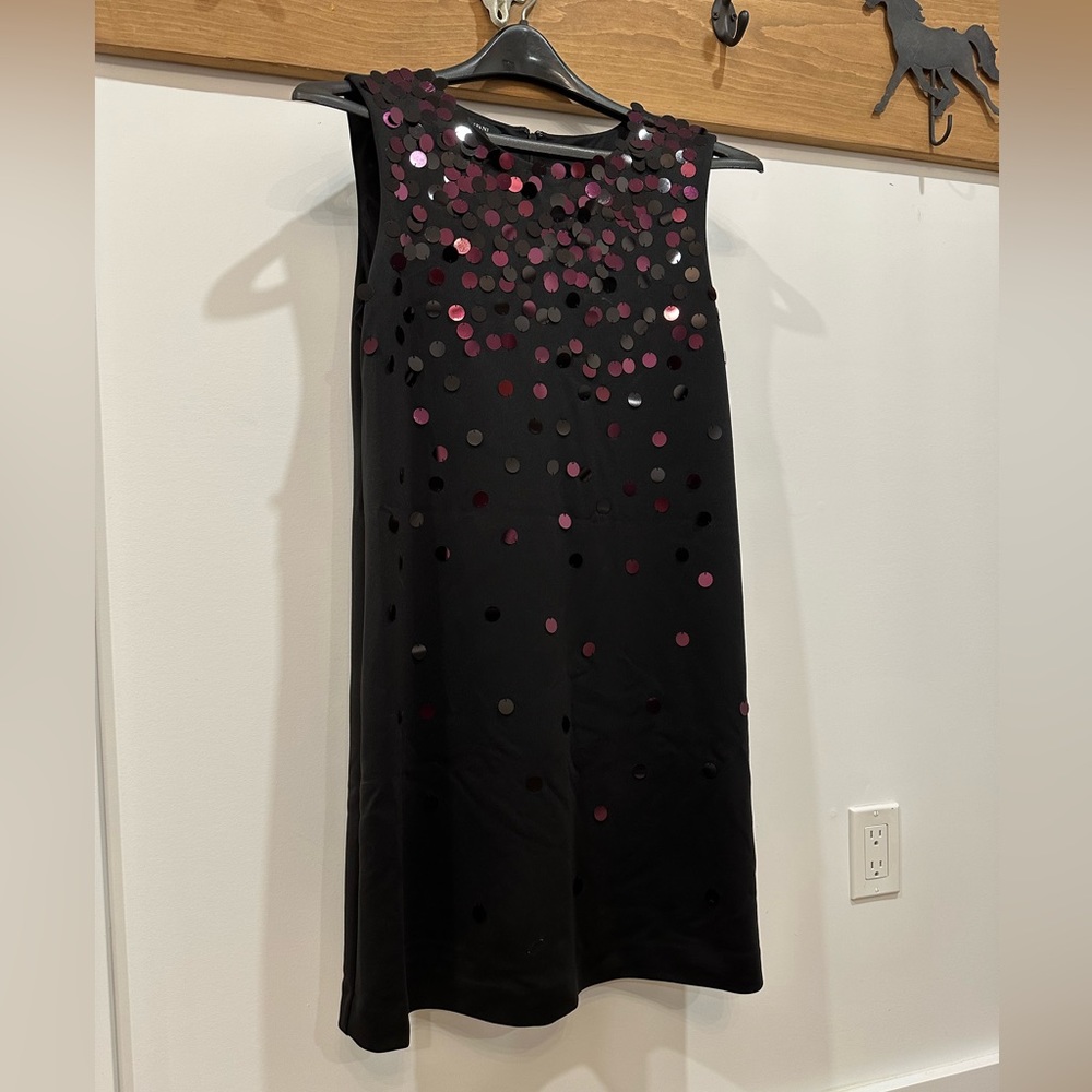 Alfani black shift dress with large sequins